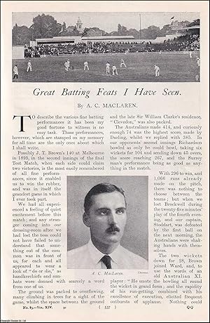 Seller image for Great Batting Feats I have seen in Cricket. An uncommon original article from the Harmsworth London Magazine, 1905. for sale by Cosmo Books