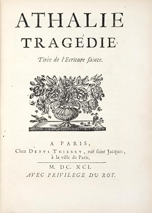 Image du vendeur pour Athalie tragdie. Tire de l'criture sainte. mis en vente par Bonnefoi Livres Anciens