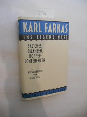 Bild des Verkufers fr Ins eigene Nest. Sketches, Bilanzen, Doppelconfrencen. zum Verkauf von Klaus Ennsthaler - Mister Book