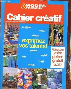 Bild des Verkufers fr Cahier cratif, exprimez vos talents ! zum Verkauf von Le-Livre