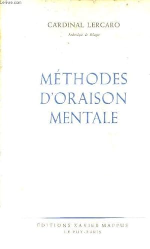 Imagen del vendedor de Mthodes d'oraison mentale - 2e dition. a la venta por Le-Livre