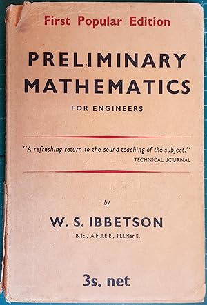 Image du vendeur pour Preliminary Mathematics For Engineers mis en vente par Hanselled Books