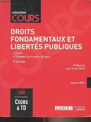Bild des Verkufers fr Droits fondamentaux et liberts publiques - 4e dition - "Collection Cours" zum Verkauf von Le-Livre