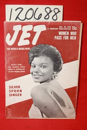 Image du vendeur pour JET Magazine January 28, 1954 [Patty Ann; "Women Who Pass for Men"] mis en vente par Princeton Antiques Bookshop