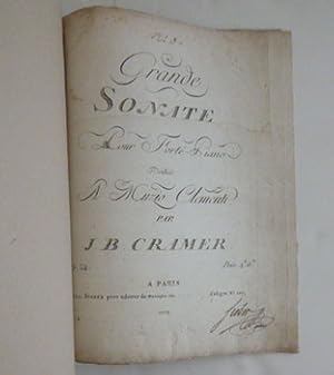 Grande Sonate pour le Forté dediés a Muzio Clementi First edition. Signed by the publisher