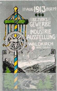 Bezirks Gewerbe Und Industrie Ausstellung In Waldkirch Im Breisgau. (Two identical stamps).