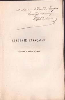 Académie française. Concours de poésie de 1856. Les Restes de saint Augustin rapportés a? Hippone...