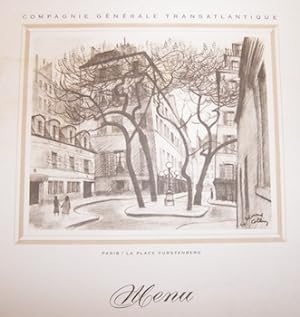 Menu. Paquebot "Ville De Bordeaux" 12 Avril 1958.