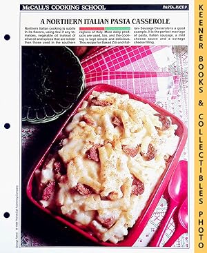 McCall's Cooking School Recipe Card: Pasta, Rice 9 - Baked Ziti-And-Italian-Sausage Casserole : R...