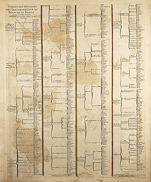 Imagen del vendedor de Tables des divisions des Gouvernements du Royaume de France" - France / Frankreich a la venta por Antiquariat Steffen Vlkel GmbH