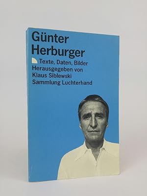 Seller image for Gnter Herburger: Texte, Daten, Bilder. Texte, Daten, Bilder for sale by ANTIQUARIAT Franke BRUDDENBOOKS