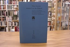 Immagine del venditore per Abstand von der Rhetorik: Strukturen und Funktionen sthetischer Distanznahme von der 'ars rhetorica' bei den franzsischen Enzyklopdisten (= Studien zum 18. Jahrhundert, Band 25) venduto da Antiquariat Wilder - Preise inkl. MwSt.