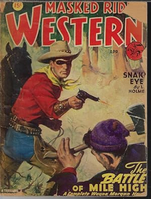 Seller image for MASKED RIDER WESTERN: April, Apr. 1947 for sale by Books from the Crypt