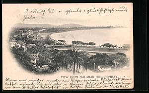 Bild des Verkufers fr Ansichtskarte Bombay, View from Malabar Hill zum Verkauf von Bartko-Reher