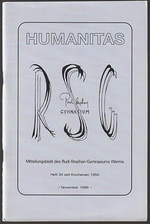 Humanitas. Mitteilungsblatt des Rudi-Stephan-Gymnasiums Worms. November 1988, Heft 34 seit Ersche...