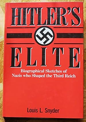 Bild des Verkufers fr Hitler's Elite zum Verkauf von WeBuyBooks