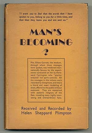 Bild des Verkufers fr Man's Becoming zum Verkauf von Between the Covers-Rare Books, Inc. ABAA