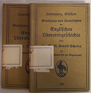 Imagen del vendedor de Grundzge und Haupttypen der Englischen Literaturgeschichte (2 Teile KOMPLETT) - 1.Teil: Von der ltesten Zeit bis Spenser/ 2.Teil: Von Shakespeare bis zur Gegenwart. Sammlung Gschen 286/ 287; a la venta por books4less (Versandantiquariat Petra Gros GmbH & Co. KG)