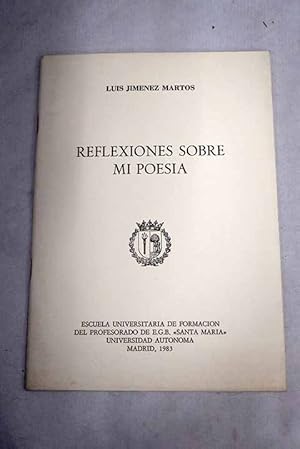 Imagen del vendedor de Reflexiones sobre mi poesa a la venta por Alcan Libros