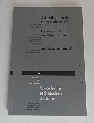 Bild des Verkufers fr Sprache im technischen Zeitalter. 135 September 1995, 33. Jahrgang. zum Verkauf von Antiquariat Maralt