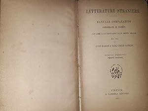 Immagine del venditore per Letterature straniere. Manuale comparativo corredato di esempi con speciale riguardo alle genti ariane venduto da librisaggi