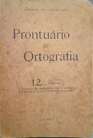 Immagine del venditore per PRONTURIO DE ORTOGRAFIA. [12. EDIO] venduto da Livraria Castro e Silva