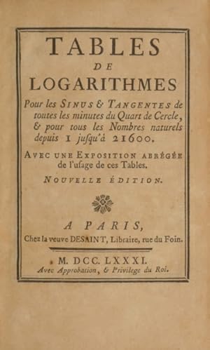 TABLES DE LOGARITHMES.