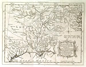 LOUISIANA, AS FORMERLY CLAIMED BY FRANCE.. Antique map of Southern Central States incl. all the...