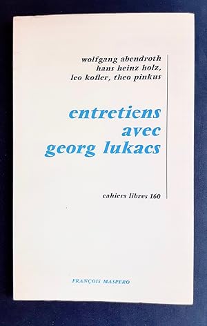 Immagine del venditore per Entretiens avec Georg Lukacs - venduto da Le Livre  Venir