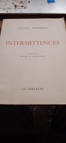 Seller image for intermittences for sale by MBLIVRES