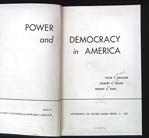 Bild des Verkufers fr Power and Democracy in America. zum Verkauf von books4less (Versandantiquariat Petra Gros GmbH & Co. KG)