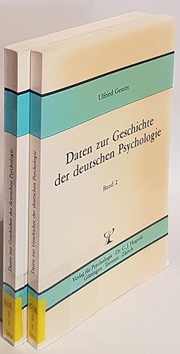 Imagen del vendedor de Daten zur Geschichte der deutschen Psychologie (2 Bnde KOMPLETT) a la venta por books4less (Versandantiquariat Petra Gros GmbH & Co. KG)