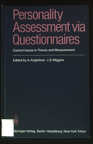 Bild des Verk�ufers f�r Personality Assessment via Questionnaires: Current Issues in Theory and Measurement. zum Verkauf von books4less (Versandantiquariat Petra Gros GmbH & Co. KG)