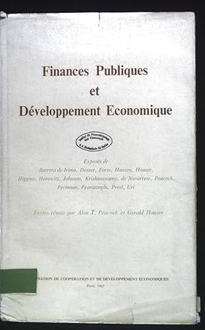 Immagine del venditore per Finances Publiques et Developpement Economique venduto da books4less (Versandantiquariat Petra Gros GmbH & Co. KG)