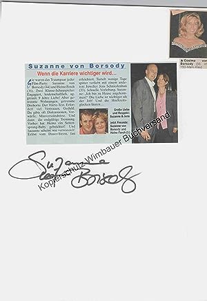 Bild des Verkufers fr Original Autogramm Suzanne von Borsody /// Autograph signiert signed signee zum Verkauf von Antiquariat im Kaiserviertel | Wimbauer Buchversand