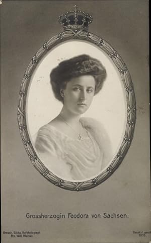 Ansichtskarte / Postkarte Prinzessin Feodora von Sachsen Meiningen, Portrait