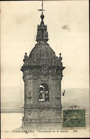 Seller image for Ansichtskarte / Postkarte Hondarribia Fuenterrabia Baskenland, Campanario de la Iglesia for sale by akpool GmbH