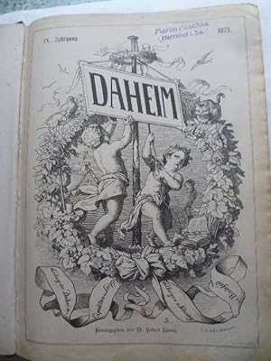 Image du vendeur pour Daheim. Ein deutsches Familienblatt mit Illustrationen. IX. Jahrgang. mis en vente par Ostritzer Antiquariat