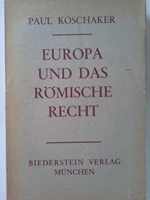 Imagen del vendedor de Europa und das rmische Recht. a la venta por Herr Klaus Dieter Boettcher