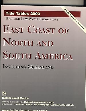 Tide Tables 2003 East Coast of North and South America including Greenland
