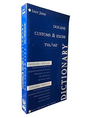 Image du vendeur pour Dictionnaire De Douane / Customs & Excise Dictionary mis en vente par Librairie Douin