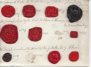 Image du vendeur pour [Royal General Annuity Society, London, S. J. Aldrich, Secretary.] Printed  Lady s Ticket  to the  Anniversary Festival  with impressions of ten wax seals of eminent Victorians, with names and dates in contemporary manuscript, laid down on reverse. mis en vente par Richard M. Ford Ltd