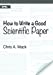 Seller image for How to Write a Good Scientific Paper [Soft Cover ] for sale by booksXpress