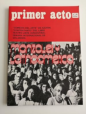 Imagen del vendedor de Primer acto : revista del teatro. N 161, octubre 1973 : Comedia del arte, de Azorn ; Contratanto del Libre Teatro Libre (Argentina) ; Semana Internacional de Erlangen a la venta por Perolibros S.L.