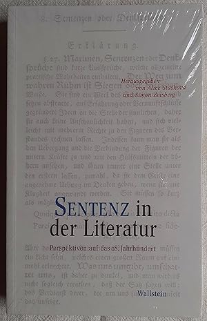 Immagine del venditore per Sentenz in der Literatur : Perspektiven auf das 18. Jahrhundert venduto da VersandAntiquariat Claus Sydow