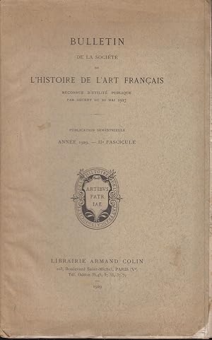 Bild des Verkufers fr Bulletin de la Socit de l'Histoire de l'Art Franais. Anne 1929 - fascicule 2 zum Verkauf von PRISCA