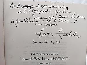 Imagen del vendedor de UNE GRANDE WALLONNE LEONIE DE WAHA DE CHESTRET 1836-1926 a la venta por Librairie RAIMOND