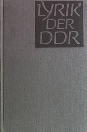 Bild des Verkufers fr Lyrik der DDR. zum Verkauf von books4less (Versandantiquariat Petra Gros GmbH & Co. KG)