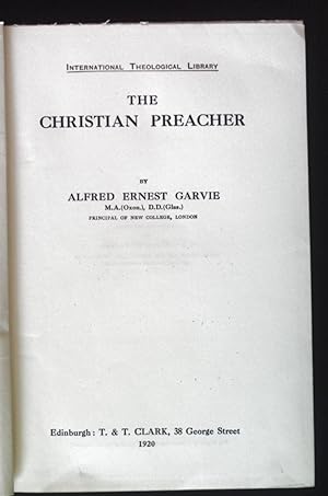 Seller image for The Christian Preacher for sale by books4less (Versandantiquariat Petra Gros GmbH & Co. KG)