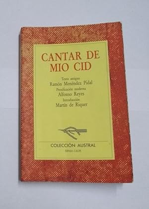 Imagen del vendedor de Cantar de Mio Cid a la venta por Libros Ambigú